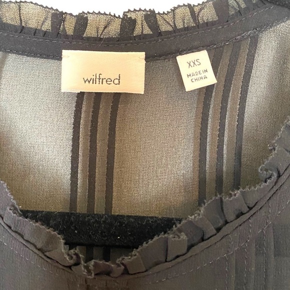 ARITZIA Wilfred Lourdes Chiffon Long Sleeve Prairie Blouse - Picture 8 of 13